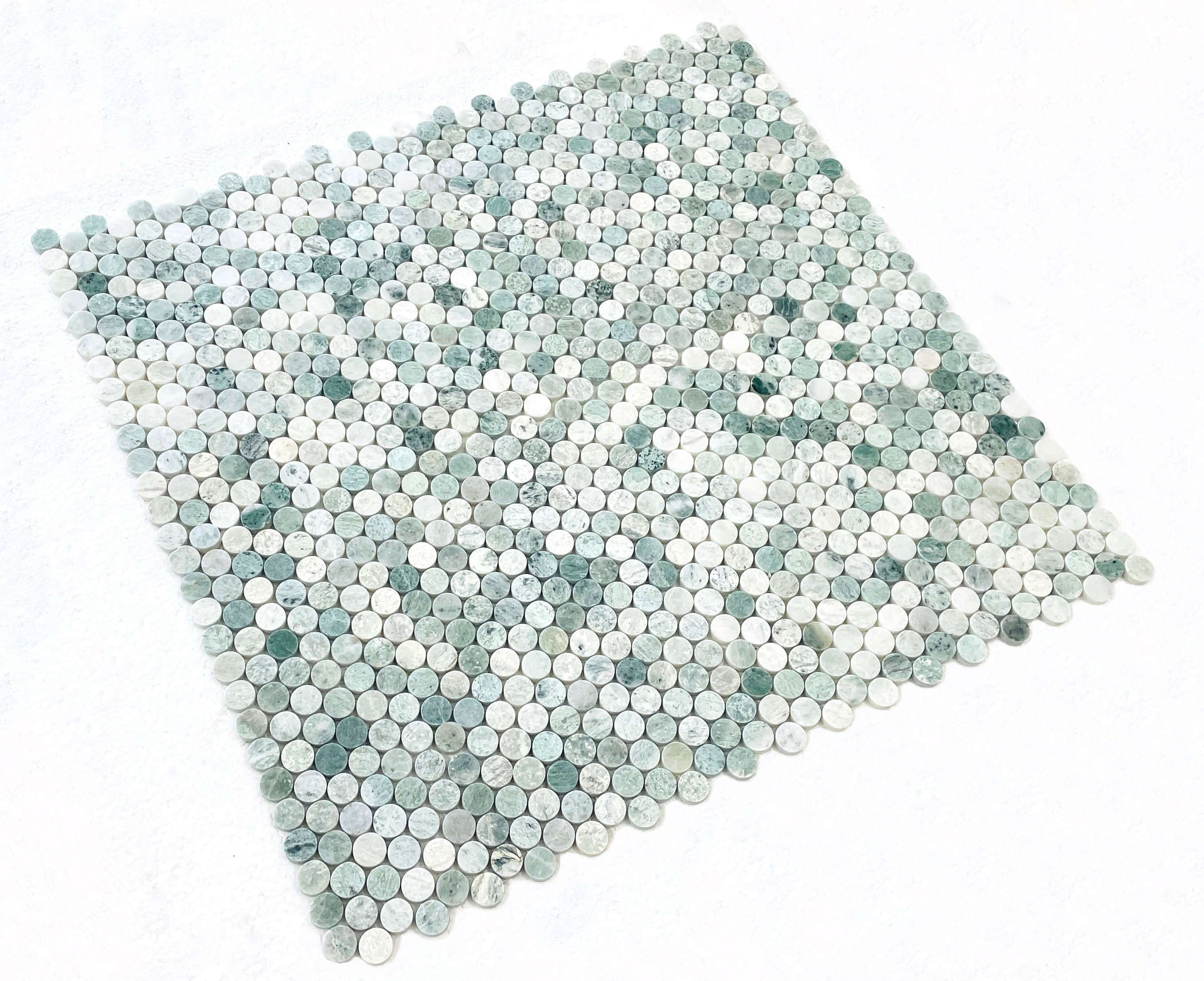 Penny ミントグリーン Affinity Tile Hudson Penny Round Mint Green 12-in x 13-in